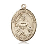 14kt Solid Gold St. Julie Billiart Patron Saint Medal Pendant 1 inch x 3/4 inch by Bliss