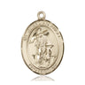 14kt Solid Gold Guardian Angel Paratrooper Medal Pendant 1 inch by 3/4 inch handcrafted by Bliss