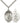 Sterling silver Guardian Angel pendant necklace 1x3/4 inches with 24 inch curb chain handcrafted by Bliss Manufacturing