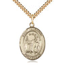 14kt Gold Filled St. Valentine of Rome Patron Saint Medal Necklace 1x3/4 inch pendant 24 inch chain by Bliss