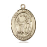 14kt solid gold St. Valentine of Rome patron saint medal pendant 1 inch x 3/4 inch by Bliss