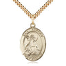 14kt Gold Filled St. Bridget of Sweden Patron Saint Medal Necklace 1x3/4 inch on 24 inch Chain by Bliss