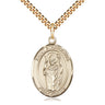 14kt Gold Filled St. Stanislaus Medal Necklace 1x3/4 inch pendant on 24 inch chain by Bliss