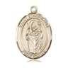 14kt Solid Gold St. Stanislaus Medal Pendant 1x3/4 inch handcrafted by Bliss Manufacturing