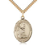 14kt Gold Filled St. Pio of Pietrelcina Padre Pio Medal Necklace with 24 inch Chain by Bliss