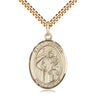 14kt gold filled St. Ursula patron saint medal necklace medium 1 inch 24 inch chain Bliss