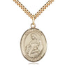 14kt gold filled St. Agnes of Rome patron saint medal necklace with 24-inch chain by Bliss