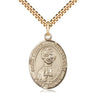 14kt gold filled St. Marcellin Champagnat patron saint medal necklace with 24 inch chain by Bliss