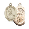 14kt solid gold St. Sebastian ice hockey medal pendant by Bliss Manufacturing