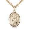 14kt Gold Filled St. Vincent Ferrer Patron Saint Medal Necklace 1 inch by 3/4 inch with 24 inch chain by Bliss Manufacturing