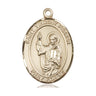 14kt solid gold St. Vincent Ferrer patron saint medal pendant, 1 inch by 3/4 inch, handcrafted by Bliss