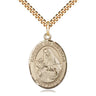 14kt Gold Filled Madonna Del Ghisallo Medium Patron Saint Medal Necklace with 24 inch Chain by Bliss