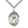Sterling Silver St. John Neumann Patron Saint Medal Necklace with 24 inch Chain by Bliss