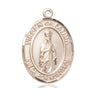 14kt Solid Gold Virgen de Fatima Our Lady of Fatima Medal Pendant 1 x 3/4 inch by Bliss Manufacturing