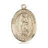 14kt Solid Gold Our Lady of Guadalupe Catholic Medal Pendant Medium 1 inch Handmade by Bliss