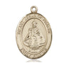 14kt solid gold Infant of Prague Catholic medal pendant 1 inch by 3/4 inch handcrafted by Bliss