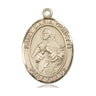 14kt Solid Gold St. Maria Goretti Patron Saint Medal Pendant 1x3/4 inch Medium Size Bliss USA Handcrafted