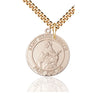 14kt Gold Filled St. Maria Goretti Patron Saint Medal Necklace 1 inch by 5/8 inch with 24 inch Chain by Bliss Manufacturing