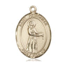 14kt solid gold St. Petronille patron saint medal pendant, 1 x 3/4 inches, handcrafted by Bliss