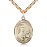 14kt Gold Filled St. Therese of Lisieux Medium Patron Saint Medal Necklace 1x3/4 inches with 24 inch Chain by Bliss