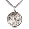 Sterling Silver St. Therese of Lisieux Medal Necklace 1x5/8 inch with 24 inch Chain by Bliss Manufacturing