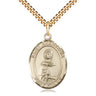 14kt Gold Filled St Anastasia Catholic Patron Saint Medal Necklace 1x3/4 inch 24 inch Chain Bliss