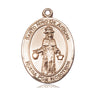14kt Solid Gold Nino de Atocha Medal Pendant 1x3/4 inch handcrafted by Bliss