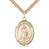 14kt Gold Filled St. Barnabas Patron Saint Medal Necklace 1 x 3/4 inch on 24 inch Chain by Bliss
