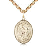 14kt Gold Filled St. Alphonsus Patron Saint Medal Necklace 1 inch by 3/4 inch on 24 inch chain by Bliss