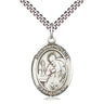 Sterling Silver St. Alphonsus Patron Saint Medal Necklace 1 inch x 3/4 inch with 24 inch chain by Bliss