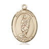 14kt Solid Gold St. Victor of Marseilles Patron Saint Medal Pendant 1x3/4 inch by Bliss USA