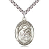 Sterling Silver St. Aloysius Gonzaga Patron Saint Medal Necklace with 24 Inch Chain by Bliss