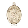 14kt solid gold St. Dominic Savio patron saint medal pendant, 1x3/4 inch medium size, handcrafted by Bliss
