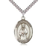 Sterling silver Our Lady of Hope medal necklace with 1 x 3/4 inch pendant on 24 inch chain by Bliss