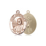 14kt solid gold St. John Paul II medal pendant 1 inch by 3/4 inch handcrafted by Bliss Manufacturing