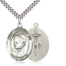Sterling silver Pope Benedict XVI commemorative medal necklace 1 x 3/4 inch with 24 inch chain by Bliss