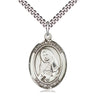 Sterling Silver St. Madeline Sophie Barat Patron Saint Medal Necklace 1 inch x 3/4 inch with 24 inch Chain by Bliss