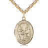 14kt Gold Filled St. Zita Patron Saint Medal Necklace 1 inch x 3/4 inch with 24 inch chain by Bliss Manufacturing