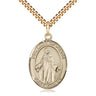 14kt Gold Filled Medium Our Lady of Peace Medal Necklace 1 x 3/4 with 24 inch chain by Bliss
