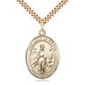 14kt Gold Filled Our Lady of Knock Medal Necklace 1 inch x 3/4 inch pendant on 24 inch curb chain handmade by Bliss