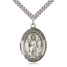 Sterling Silver Our Lady of Knock Medal Necklace 1 inch x 3/4 inch pendant on 24 inch chain handcrafted by Bliss