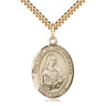 Gold Filled Medium Our Lady of the Railroad Catholic Medal Necklace 1 x 3/4 inch with 24 inch chain by Bliss