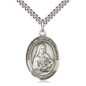 Sterling Silver Our Lady of the Railroad Pendant Necklace 1 inch x 3/4 inch on 24 inch chain by Bliss