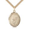 14kt Gold Filled Blessed Trinity Catholic pendant necklace with 24 inch chain by Bliss Manufacturing