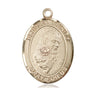 14kt Solid Gold Blessed Trinity Catholic medal pendant 1 inch by 3/4 inch by Bliss Manufacturing