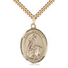14kt Gold Filled St. Isabella of Portugal Patron Saint Medal Necklace 1x3/4 inch pendant 24 inch curb chain Bliss