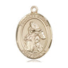 14kt Solid Gold St. Isaiah medium patron saint medal pendant handcrafted by Bliss Manufacturing