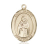 14kt Solid Gold St. Samuel Patron Saint Medal Pendant 1 x 3/4 inches handcrafted by Bliss USA