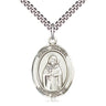 Sterling Silver St. Samuel Patron Saint Medal Necklace 1 x 3/4 inches on 24 inch chain by Bliss