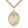 14kt Gold Filled St. Hildegard von Bingen Patron Saint Medal Necklace 1 inch by 3/4 inch with 24 inch chain by Bliss